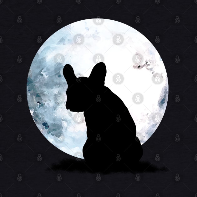 French Bulldog and moon by Collagedream